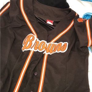 Vintage Cleveland browns button up
